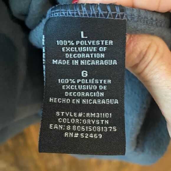 Starter L Men’s NWT Gray Fleece Long Sleeve 1/4 Zip Pullover Outdoor Jacket - Picture 3 of 7